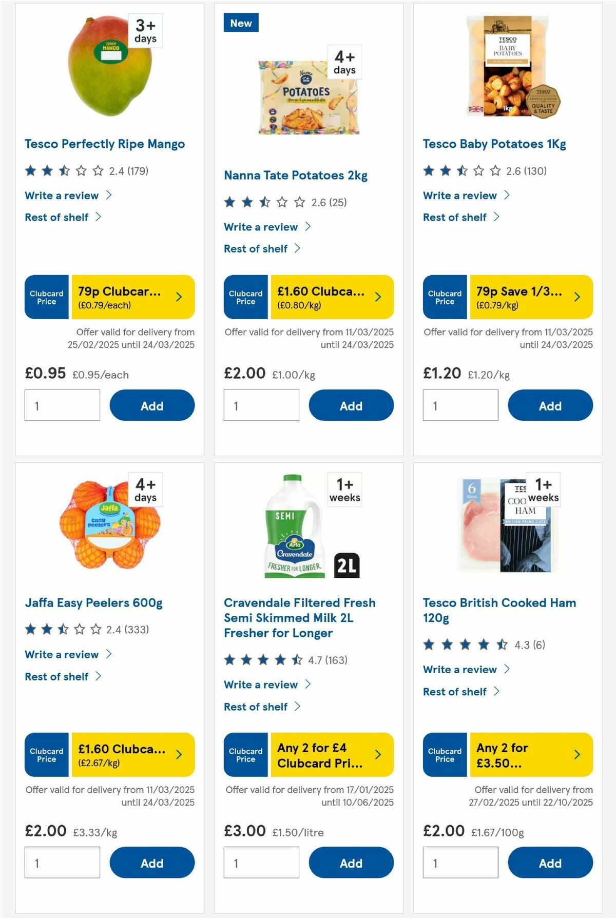 TESCO Offers from 20 March