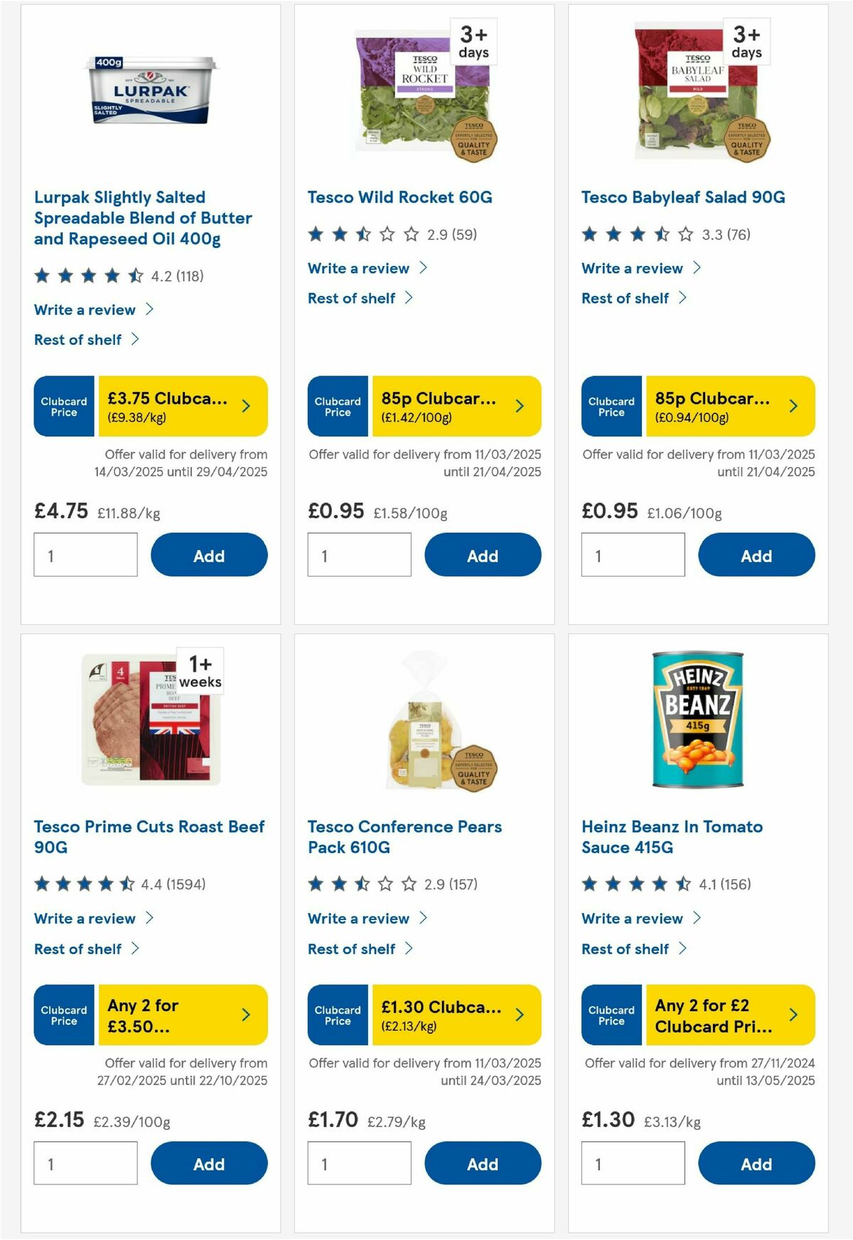 TESCO Offers from 20 March