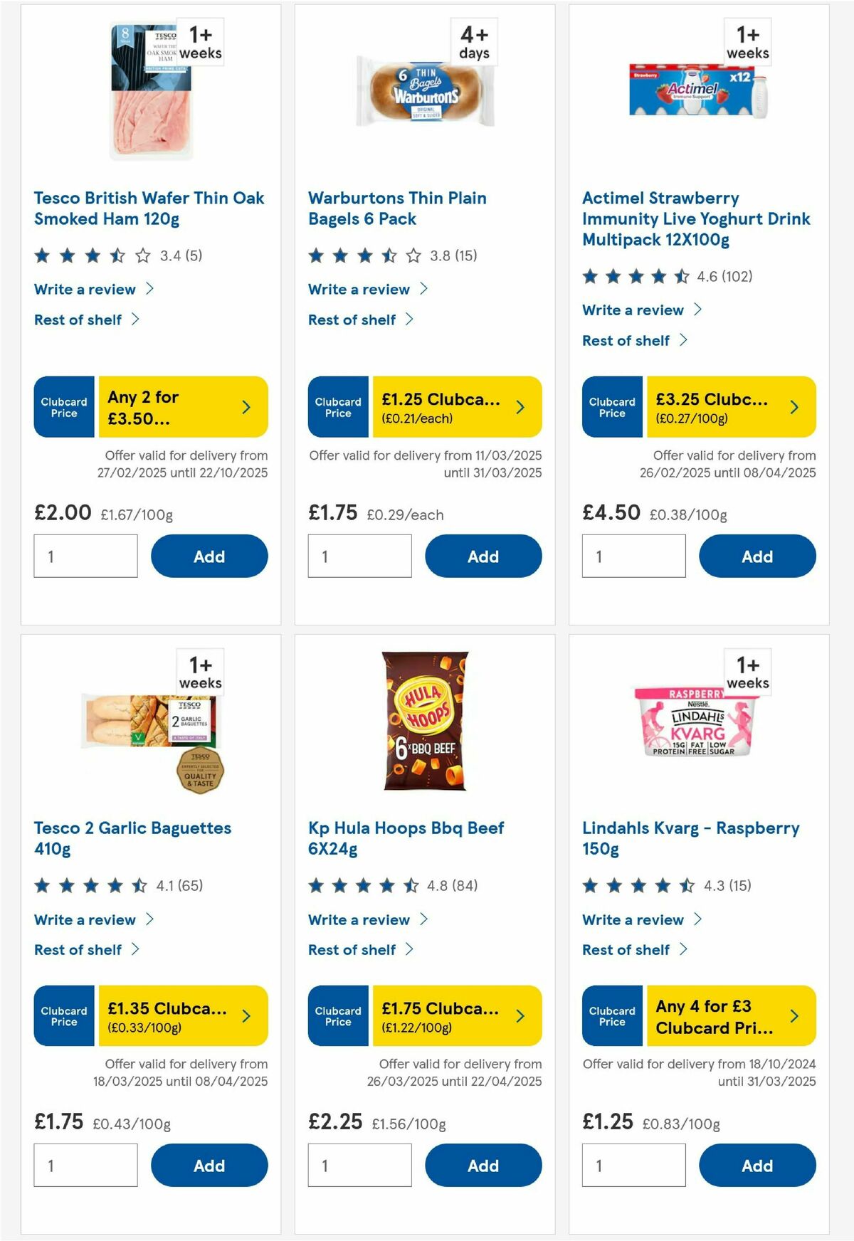TESCO Offers from 27 March