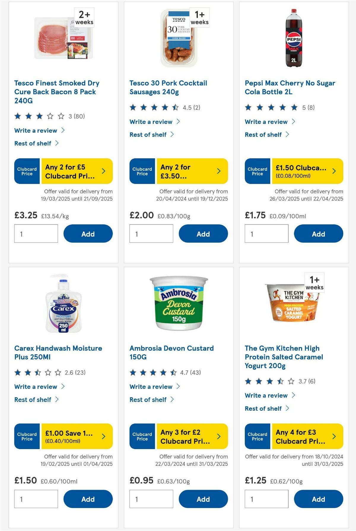 TESCO Offers from 27 March