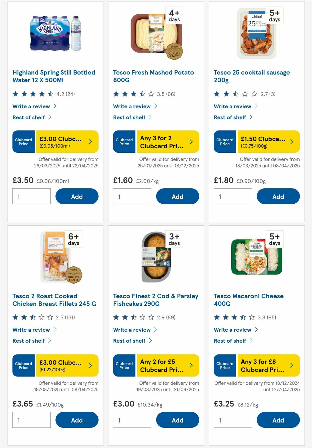 TESCO Offers from 27 March