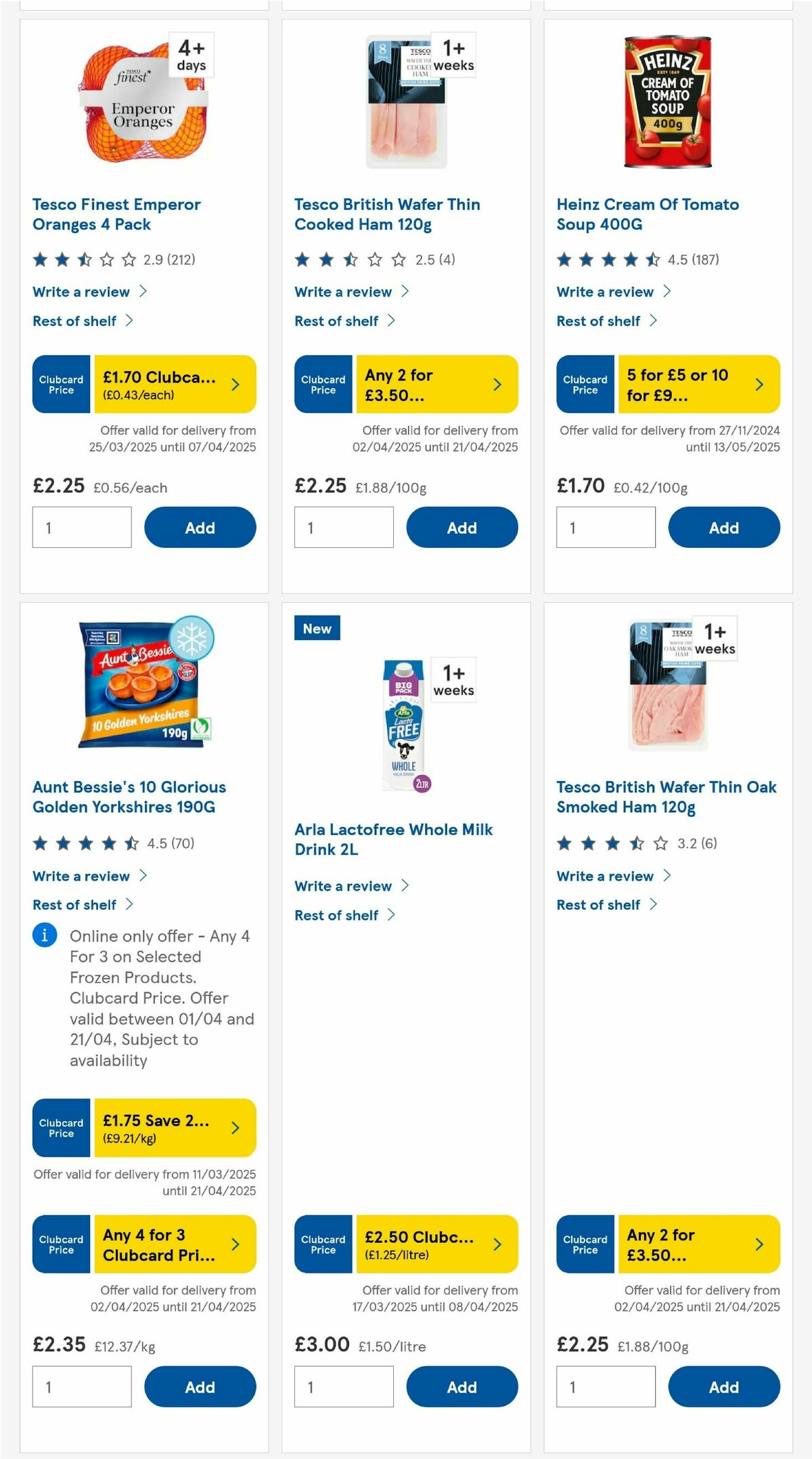 TESCO Offers from 4 April