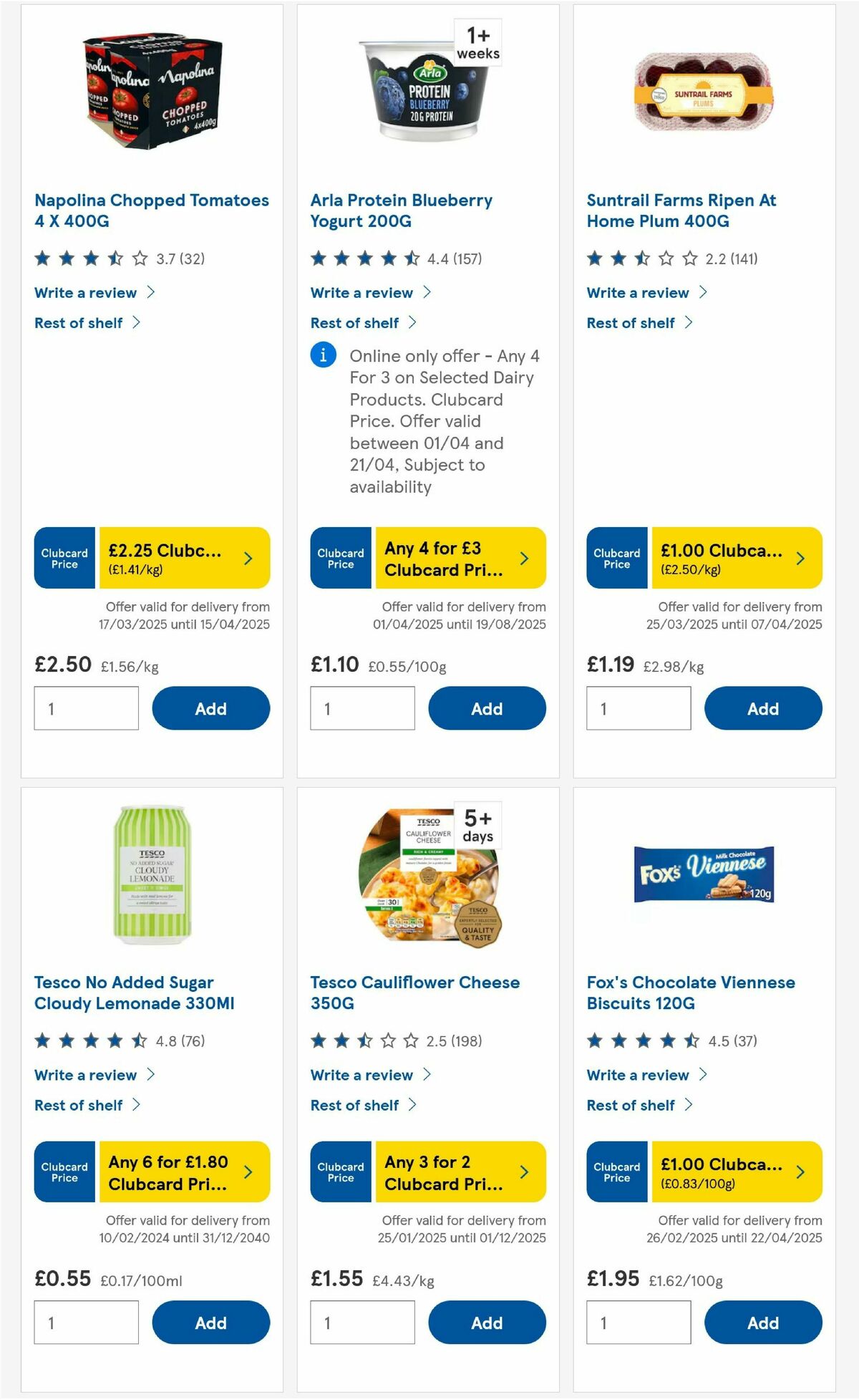 TESCO Offers from 4 April