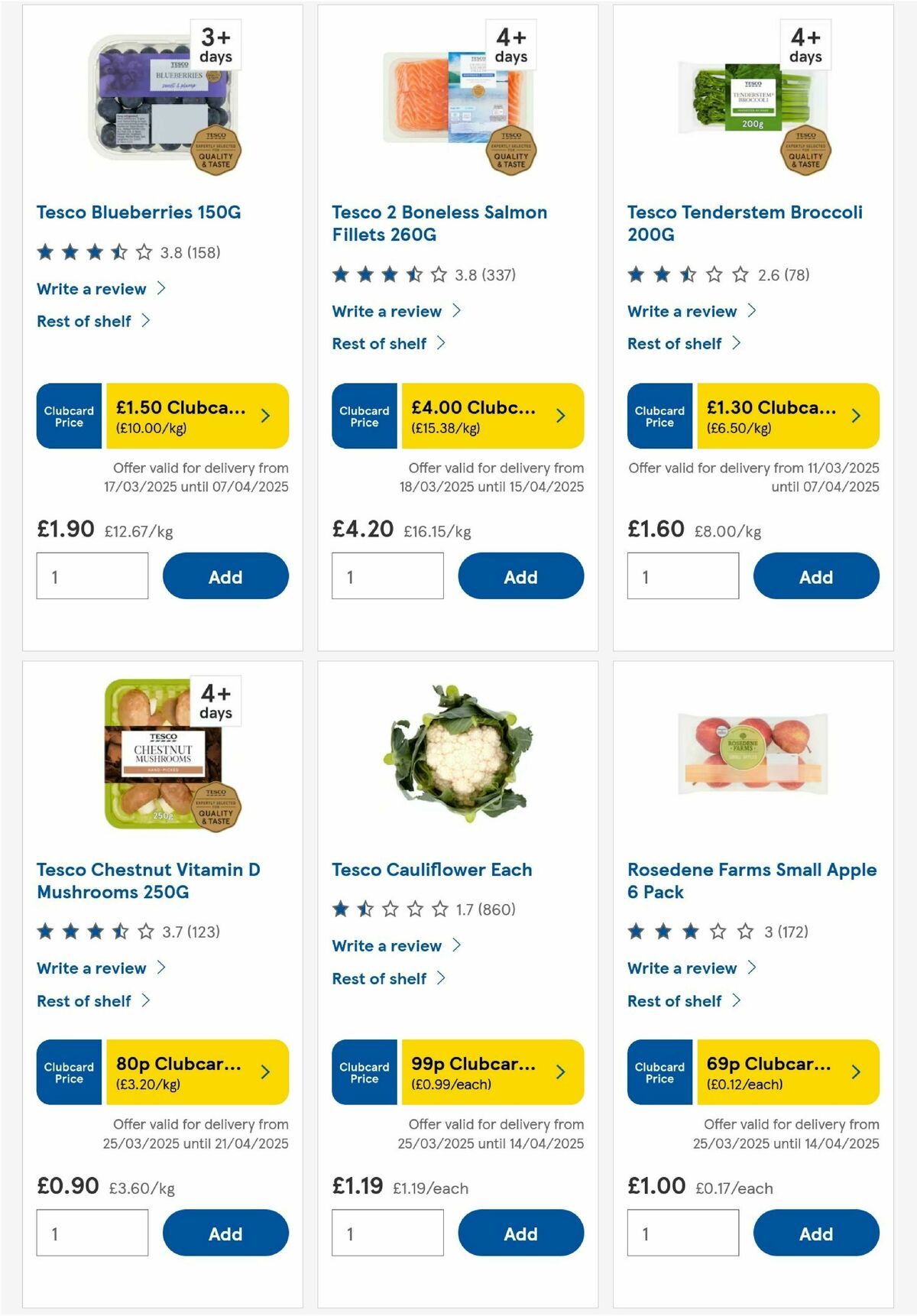 TESCO Offers from 4 April