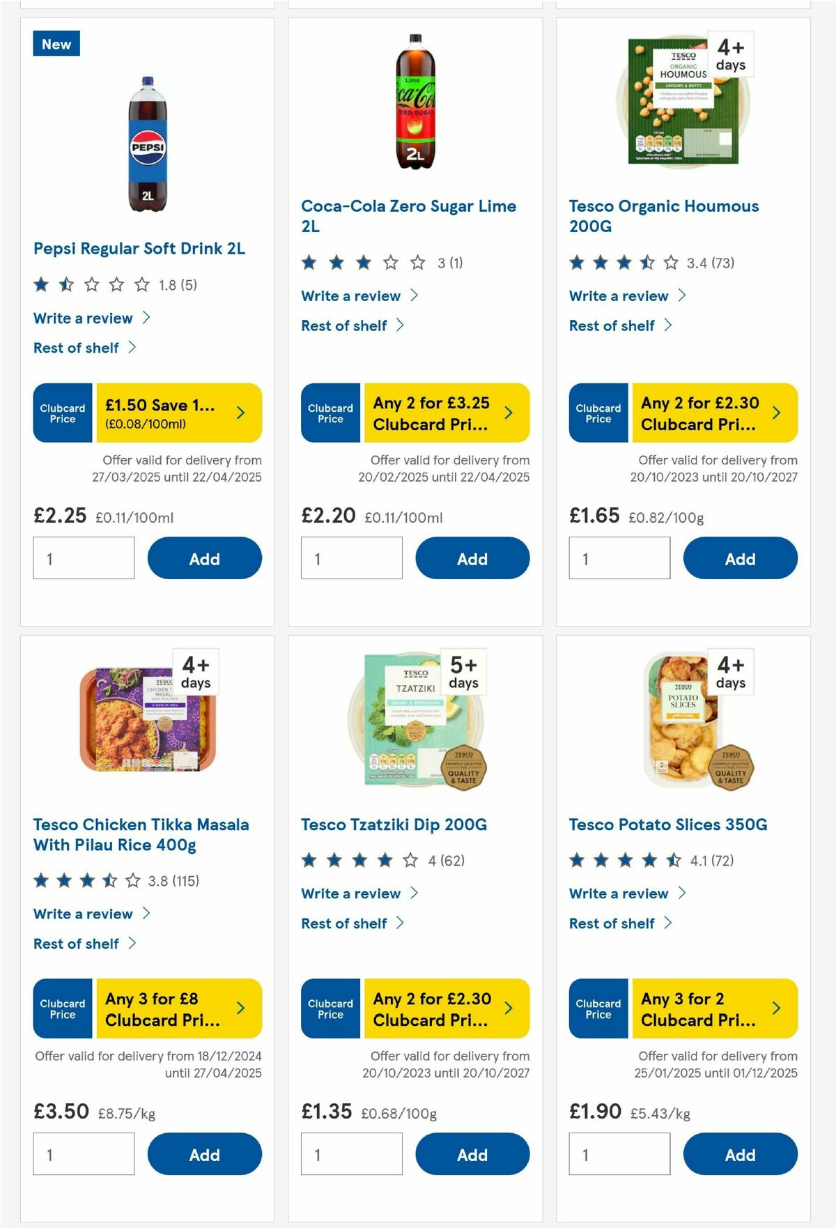 TESCO Offers from 4 April