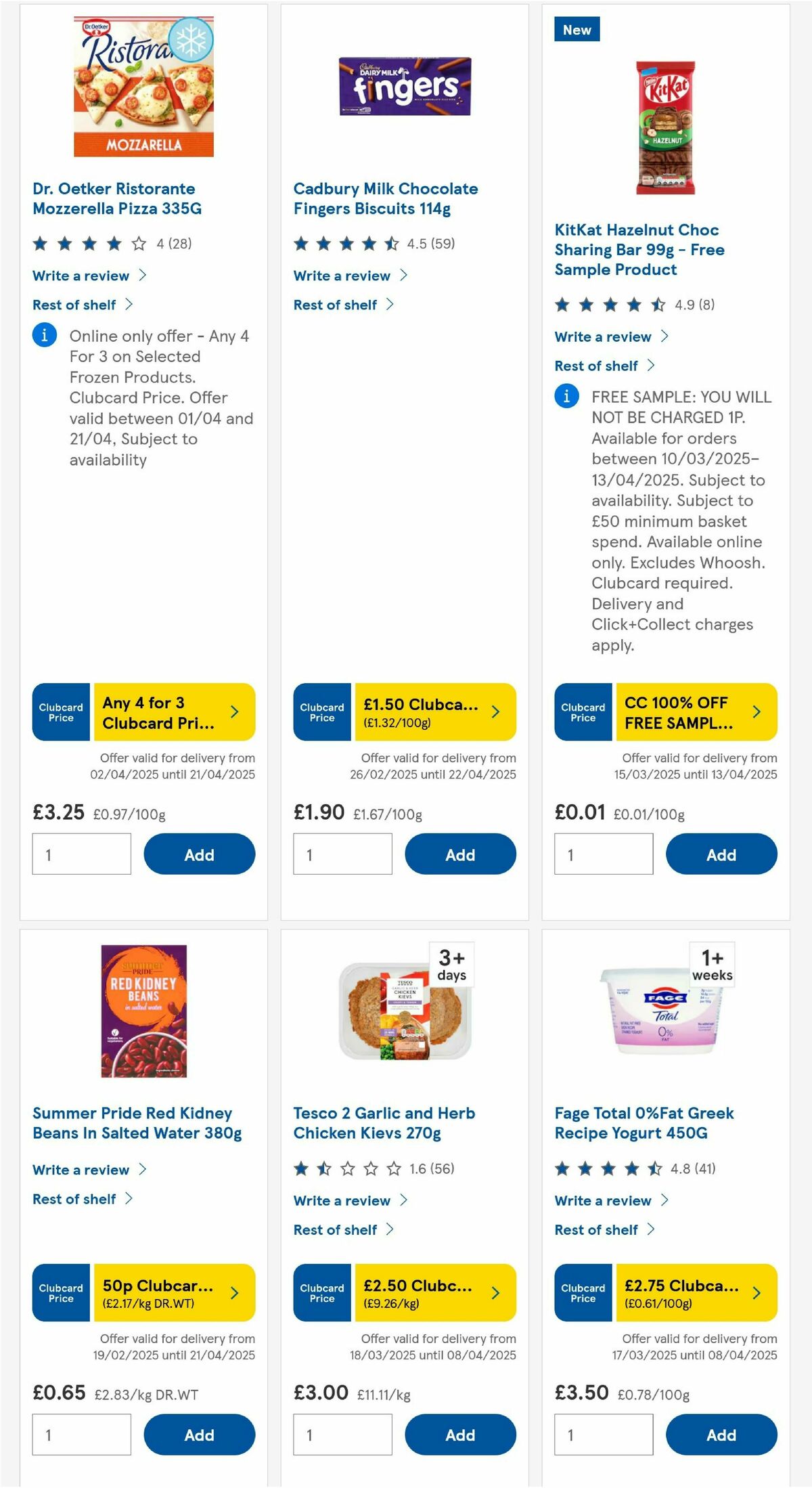 TESCO Offers from 4 April