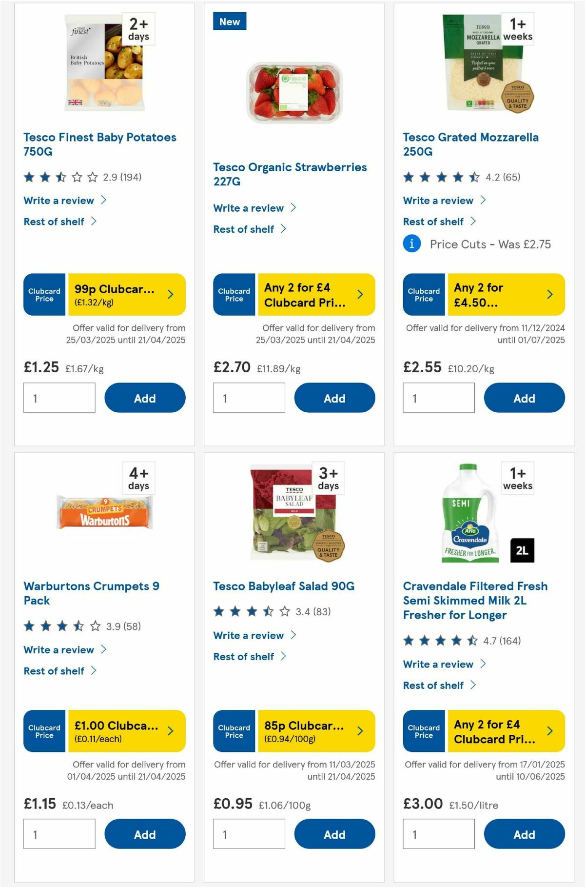 TESCO Offers from 4 April