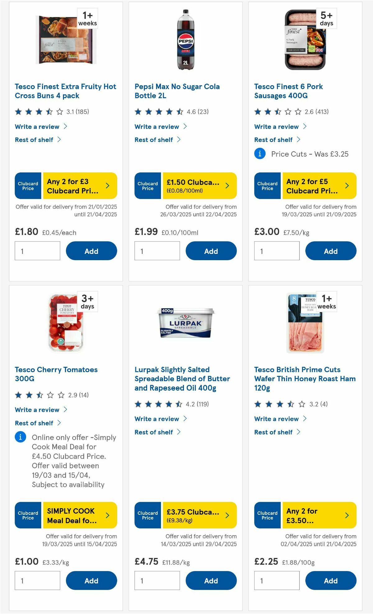 TESCO Offers from 4 April