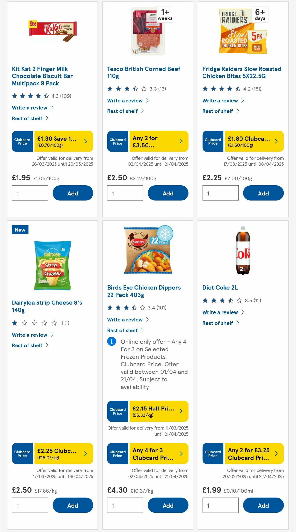 TESCO Offers from 4 April