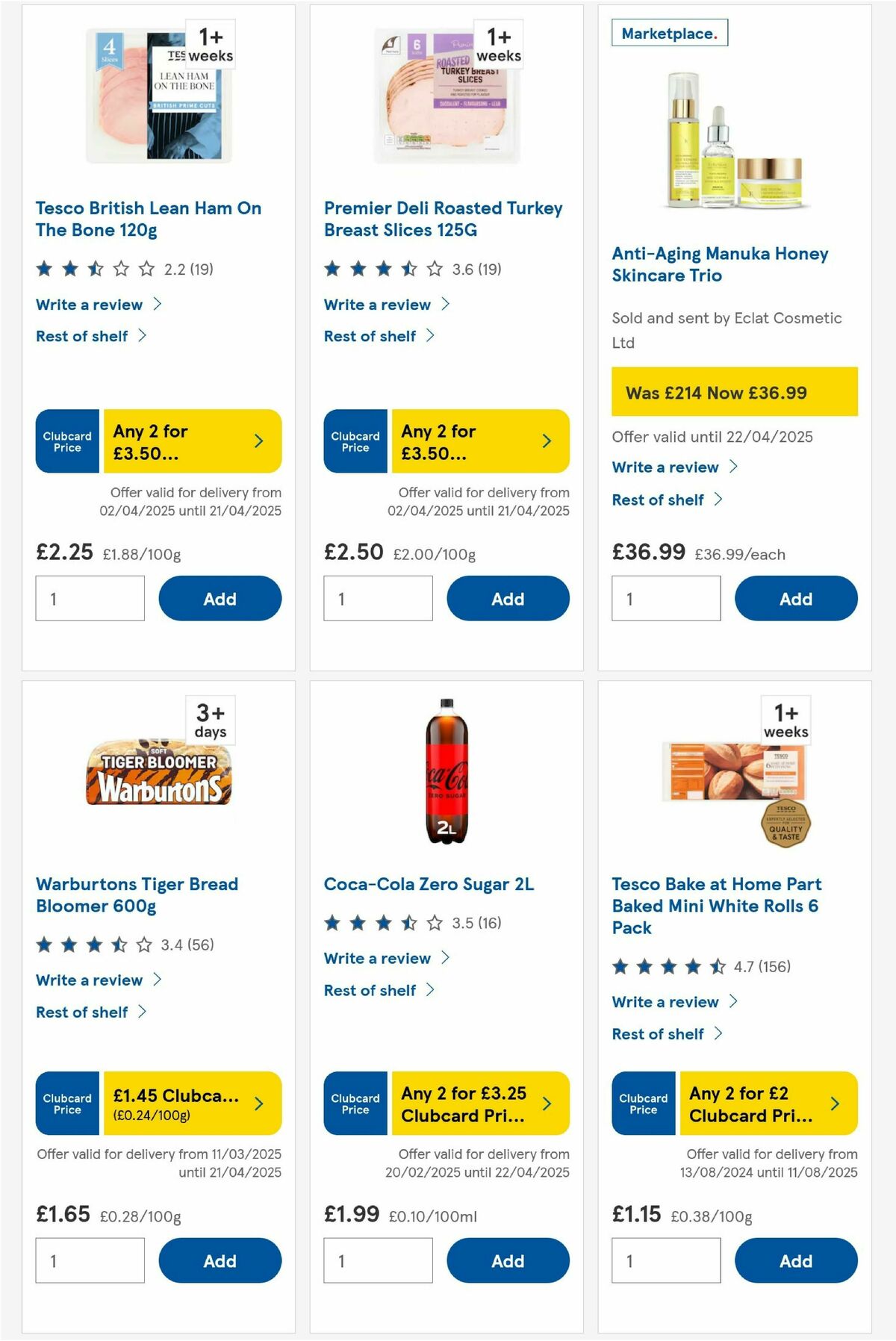 TESCO Offers from 4 April