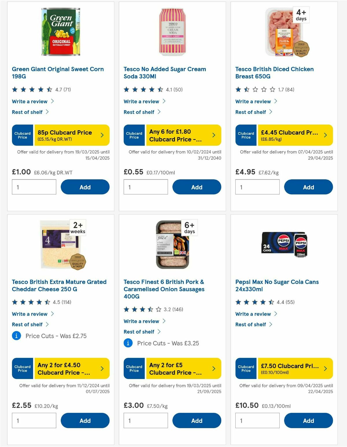 TESCO Offers from 10 April