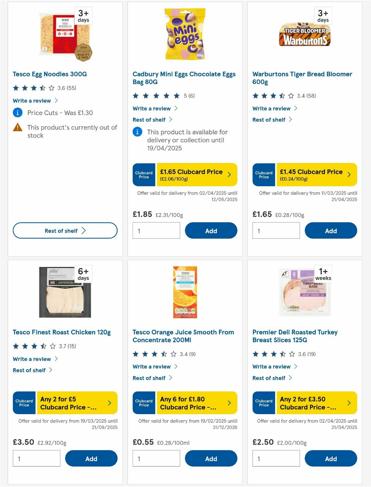 TESCO Offers from 10 April