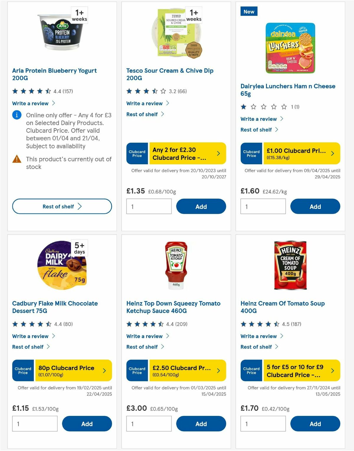 TESCO Offers from 10 April