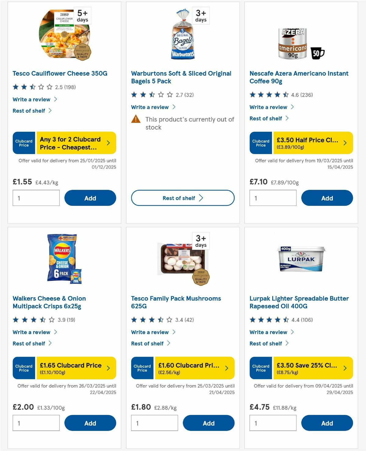 TESCO Offers from 10 April