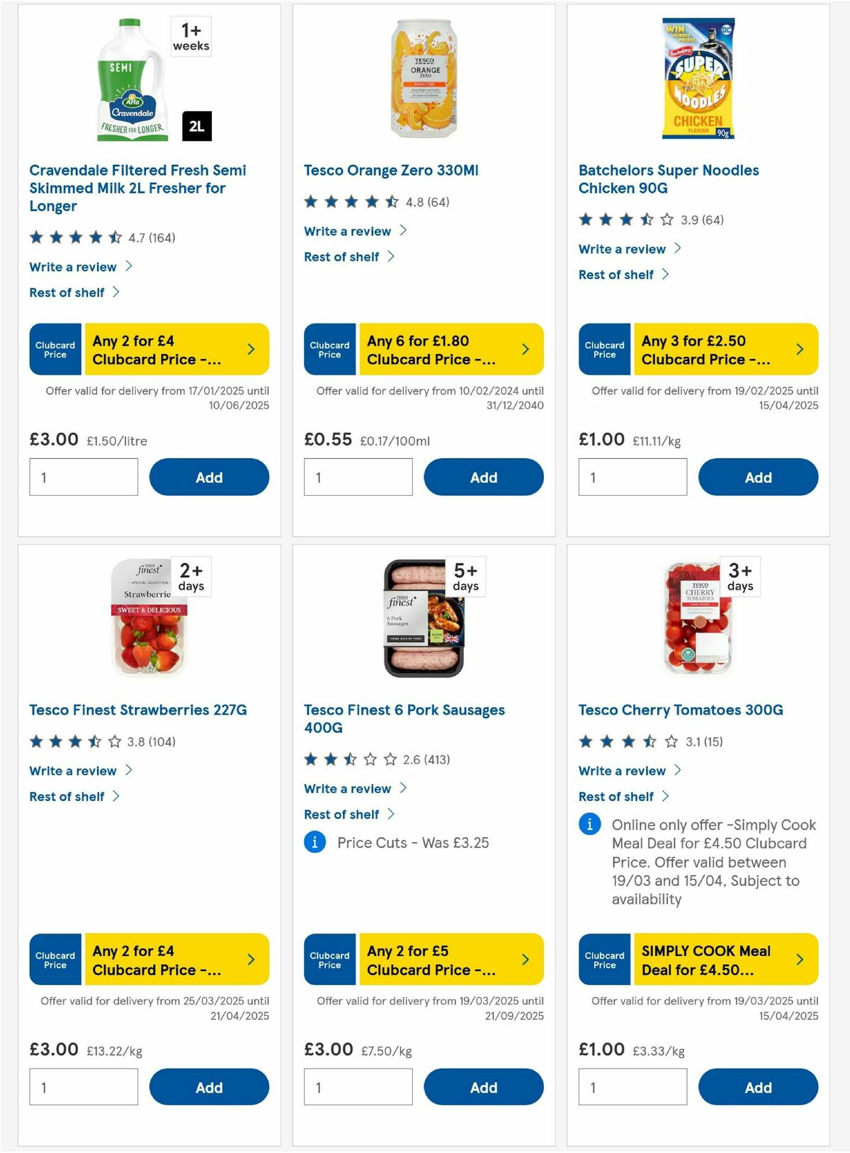 TESCO Offers from 10 April