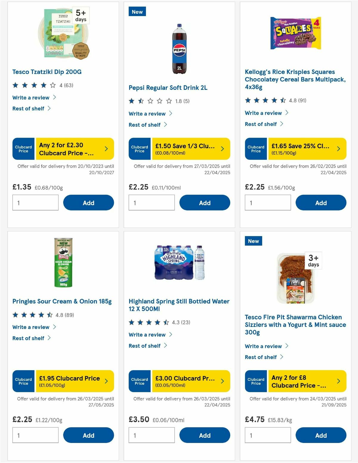 TESCO Offers from 10 April