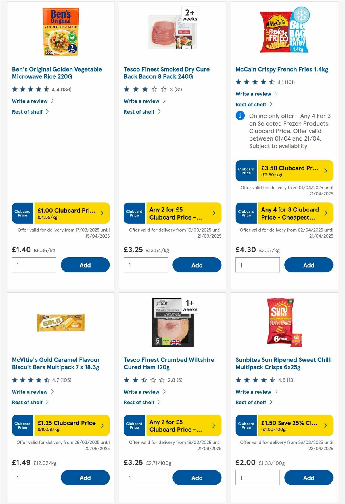 TESCO Offers from 10 April