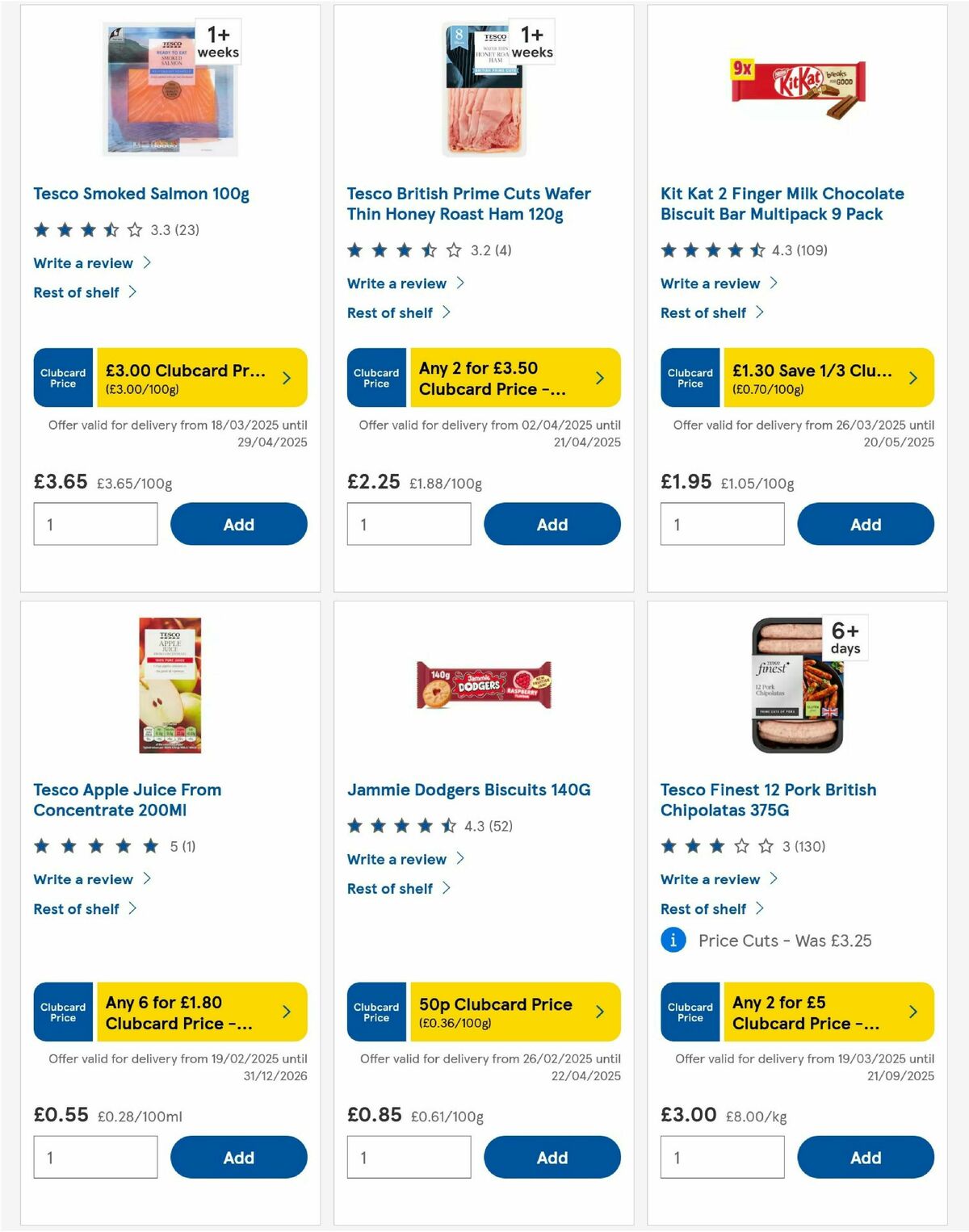 TESCO Offers from 10 April