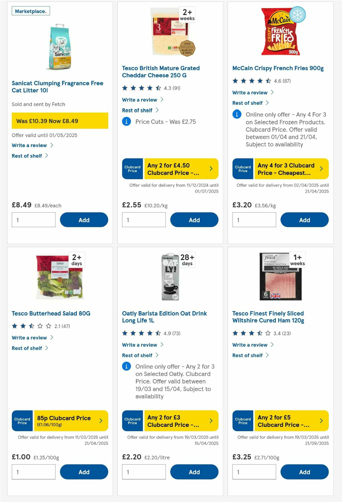 TESCO Offers from 10 April