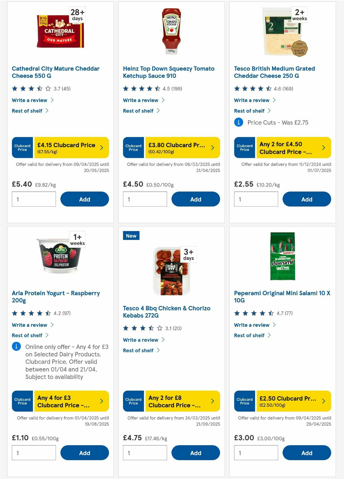 TESCO Offers from 10 April