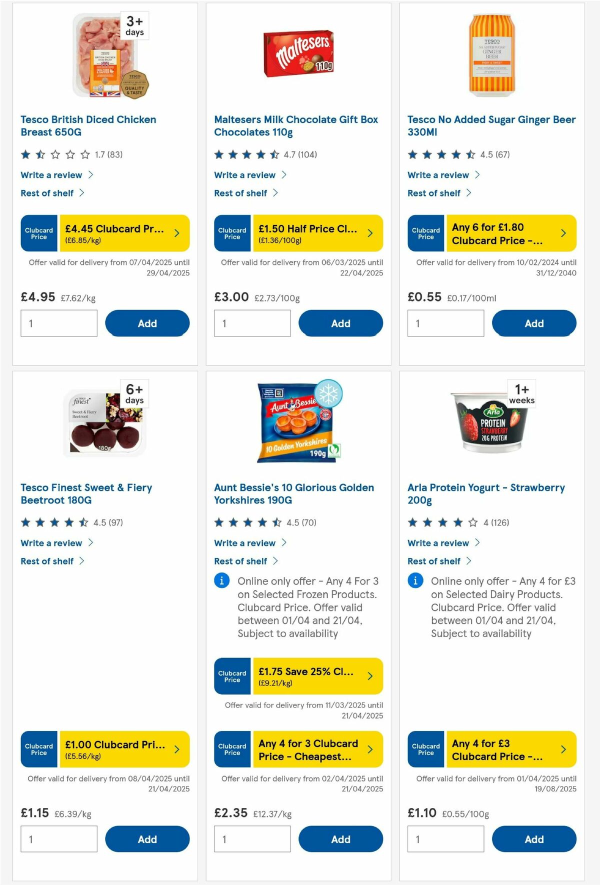 TESCO Offers from 17 April