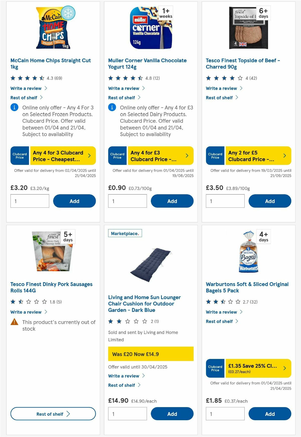 TESCO Offers from 17 April