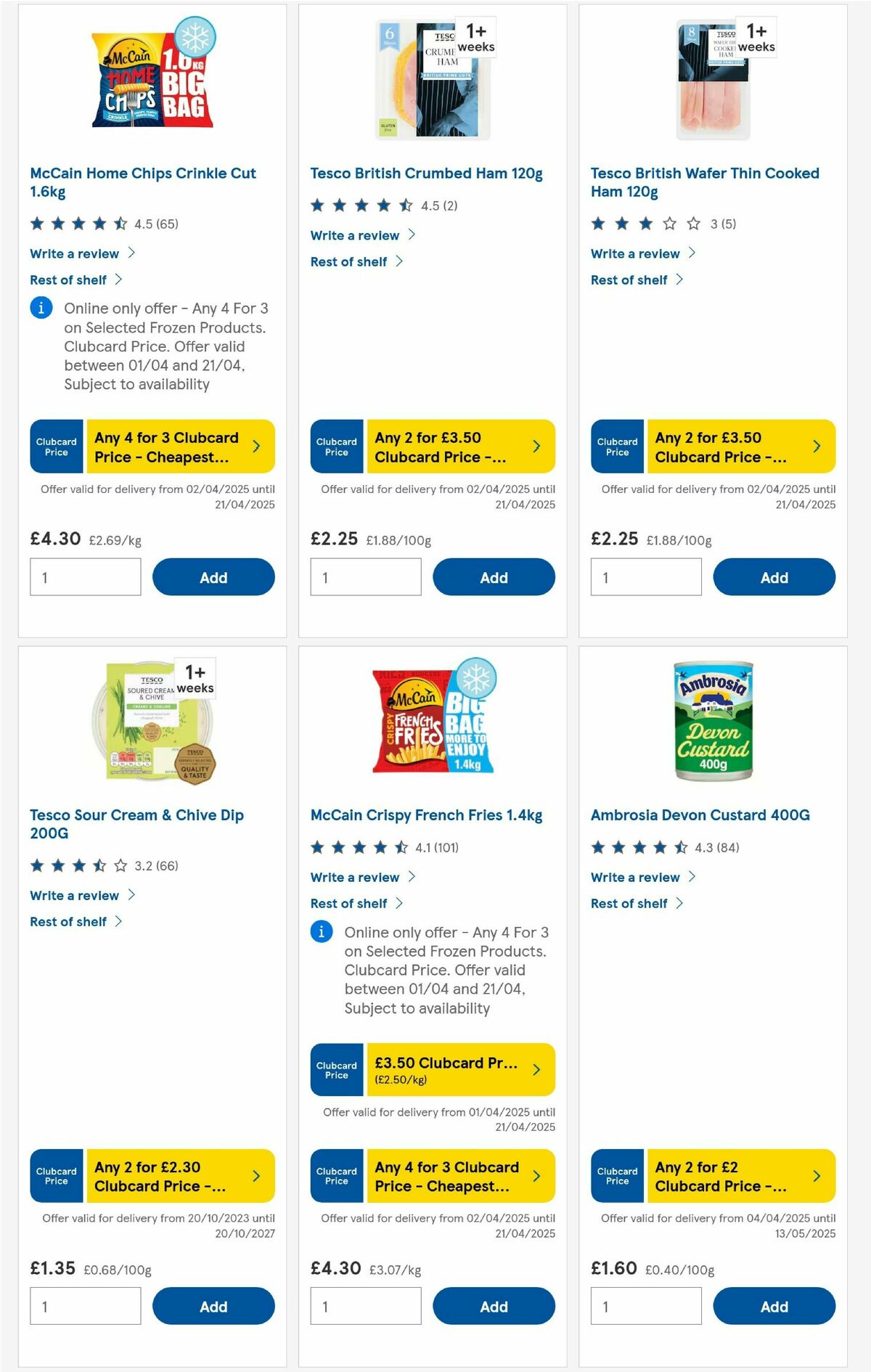 TESCO Offers from 17 April