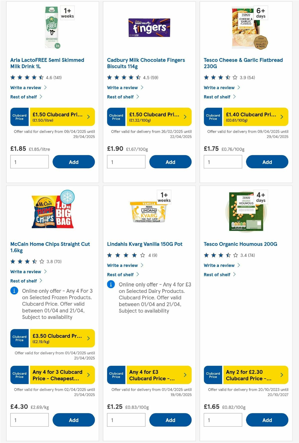 TESCO Offers from 17 April