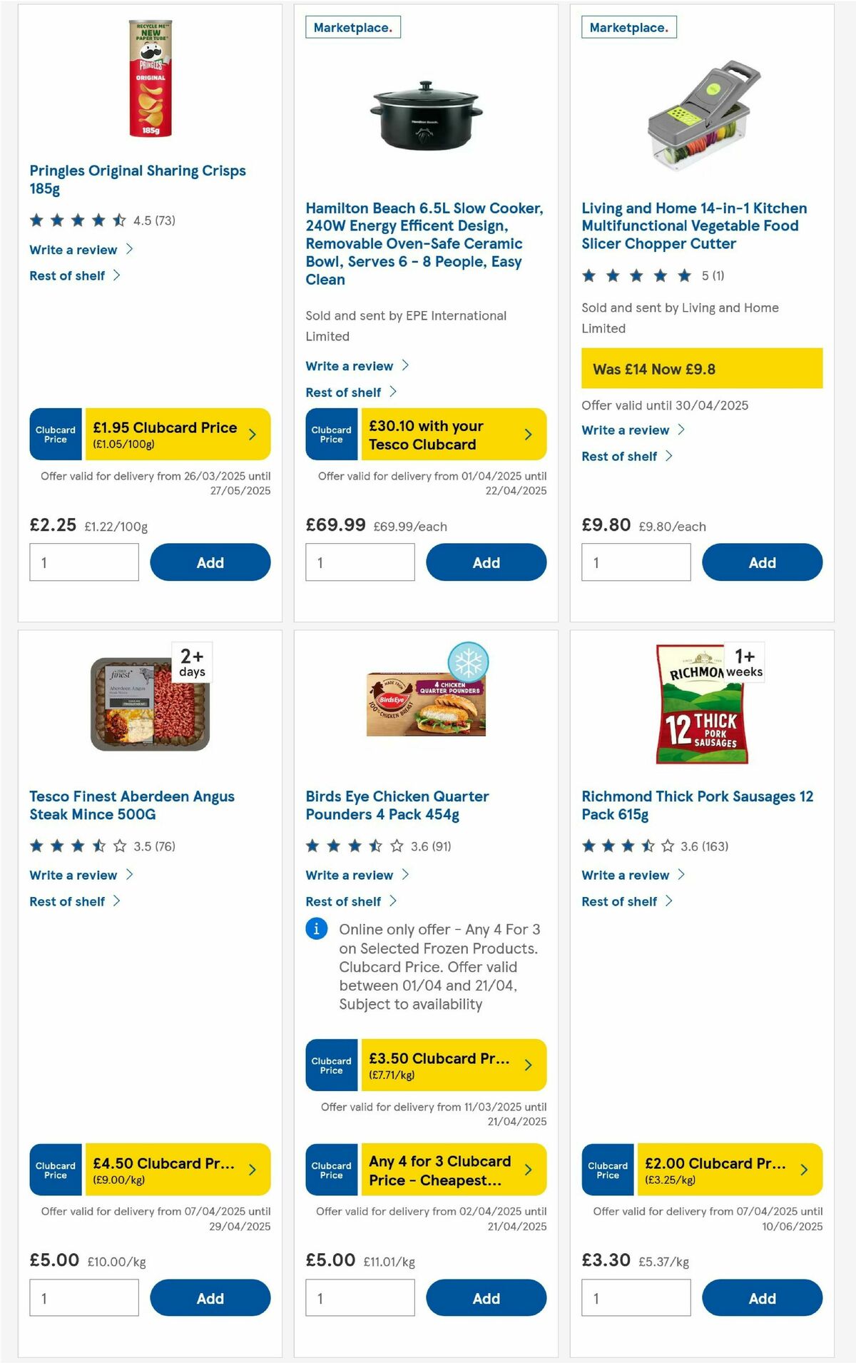 TESCO Offers from 17 April