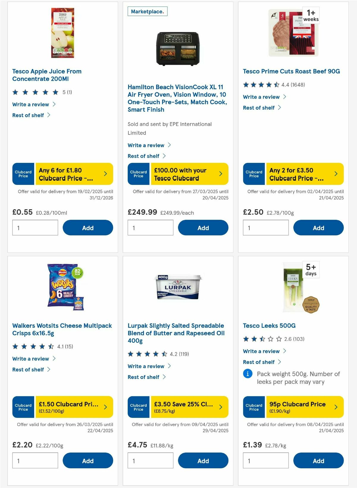 TESCO Offers from 17 April