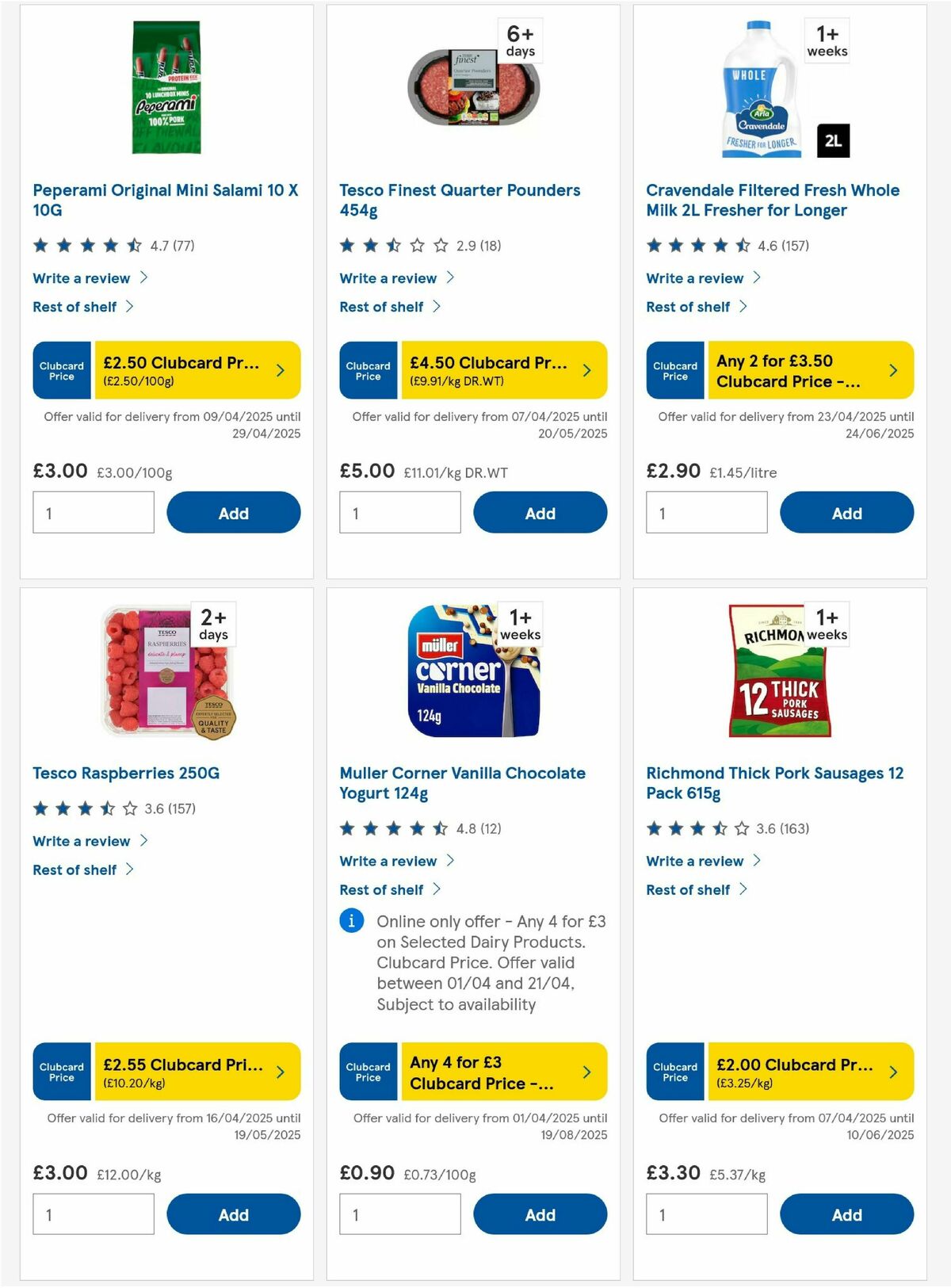 TESCO Offers from 24 April