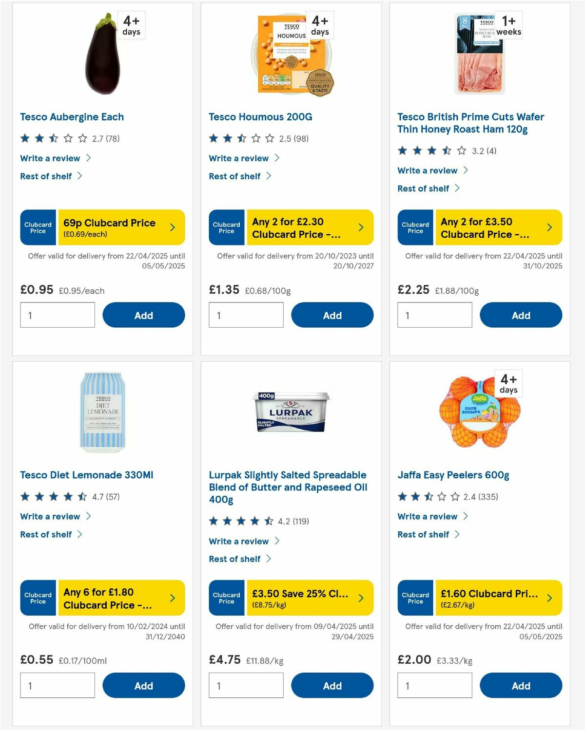 TESCO Offers from 24 April