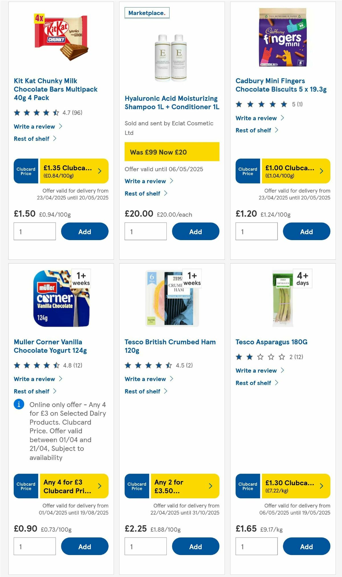 TESCO Offers from 6 May