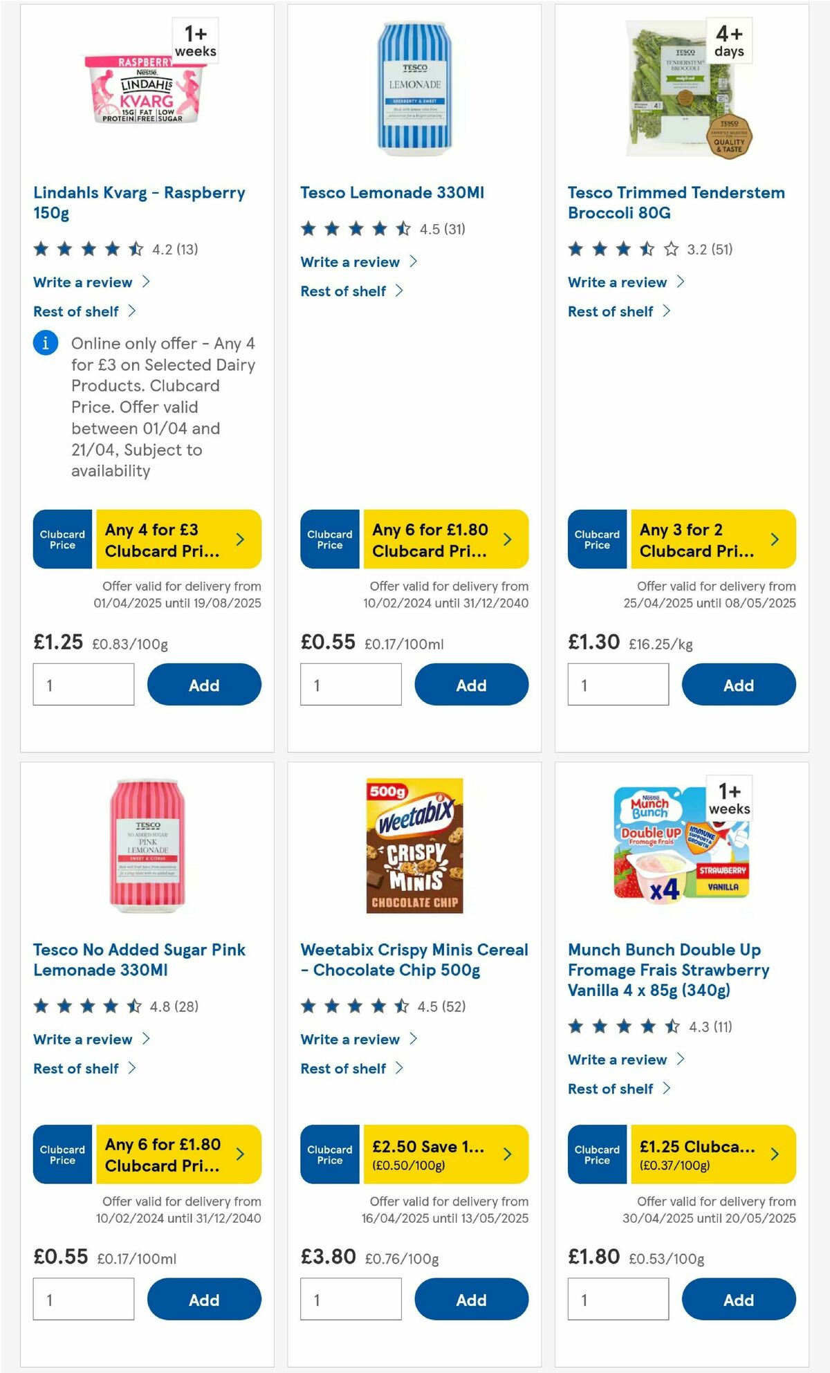 TESCO Offers from 6 May