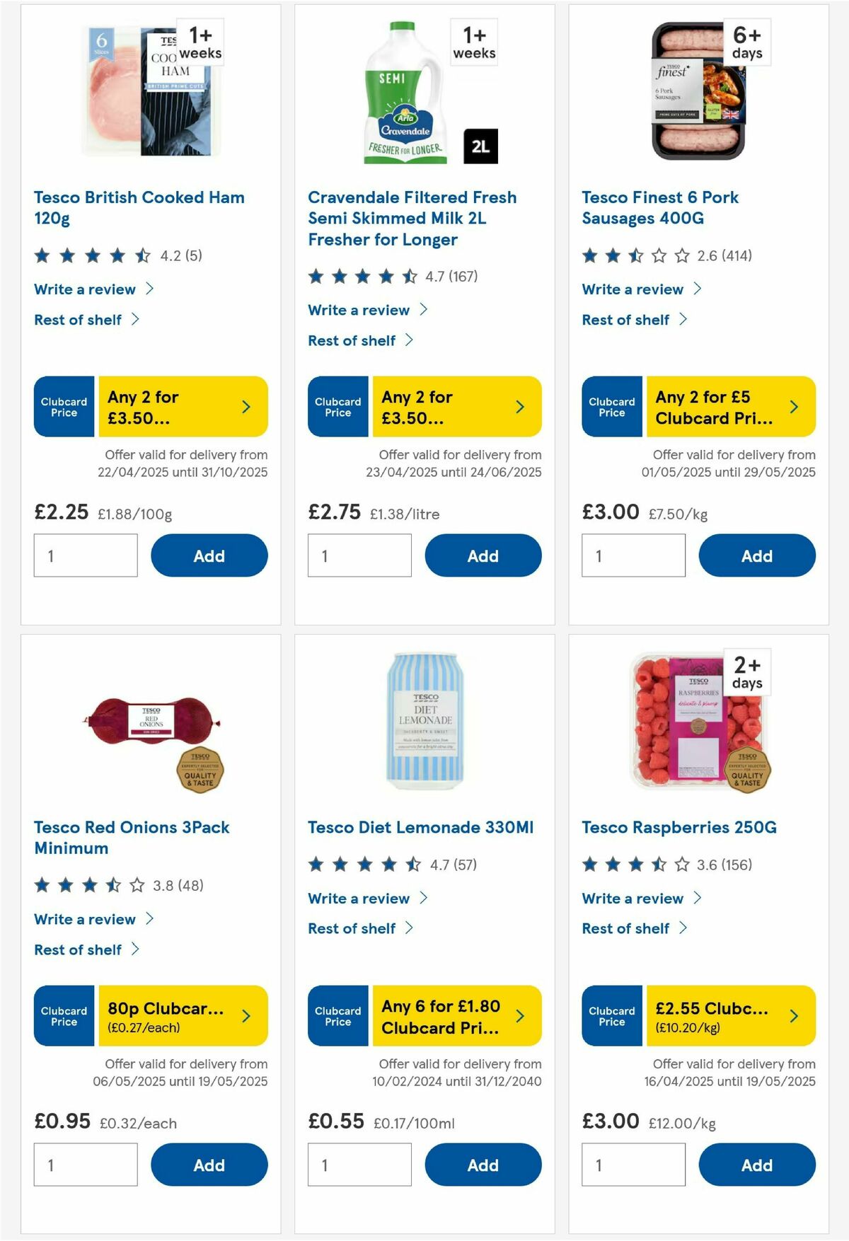 TESCO Offers from 6 May