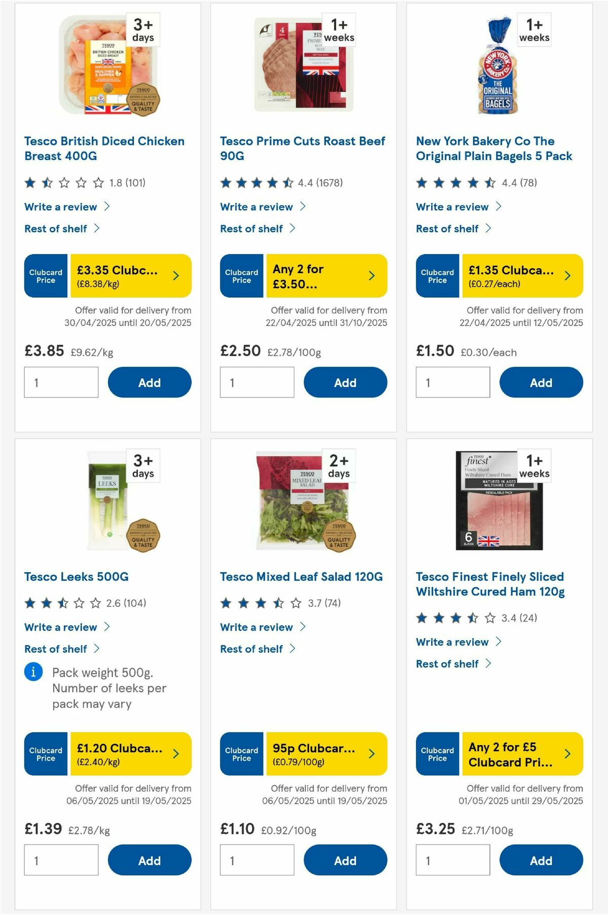 TESCO Offers from 6 May