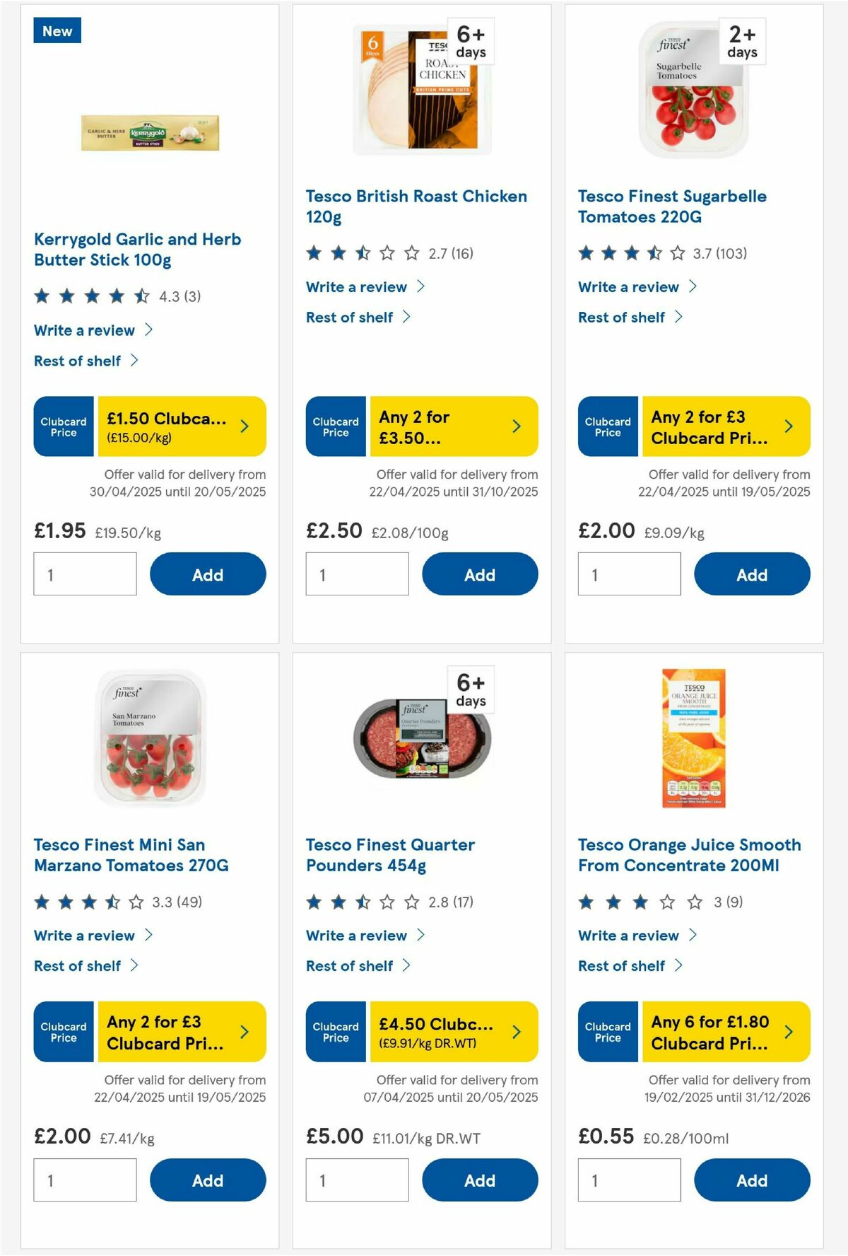 TESCO Offers from 6 May