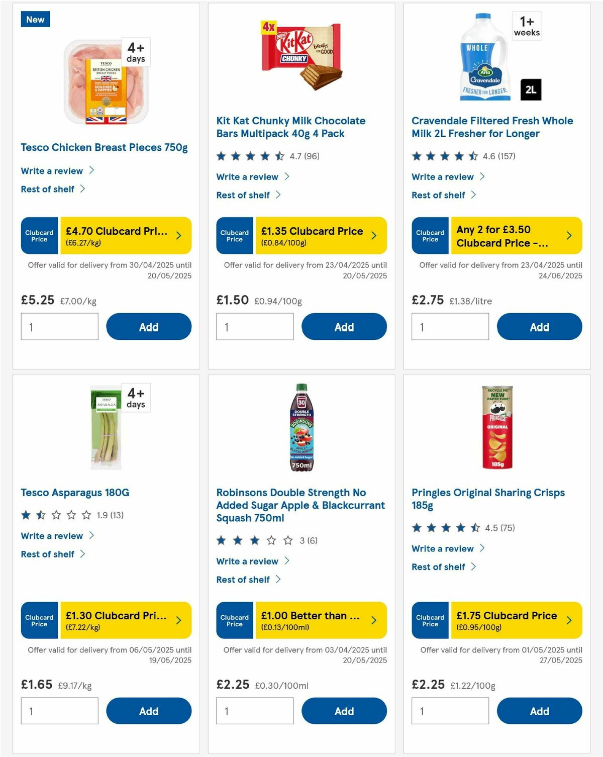 TESCO Offers from 15 May