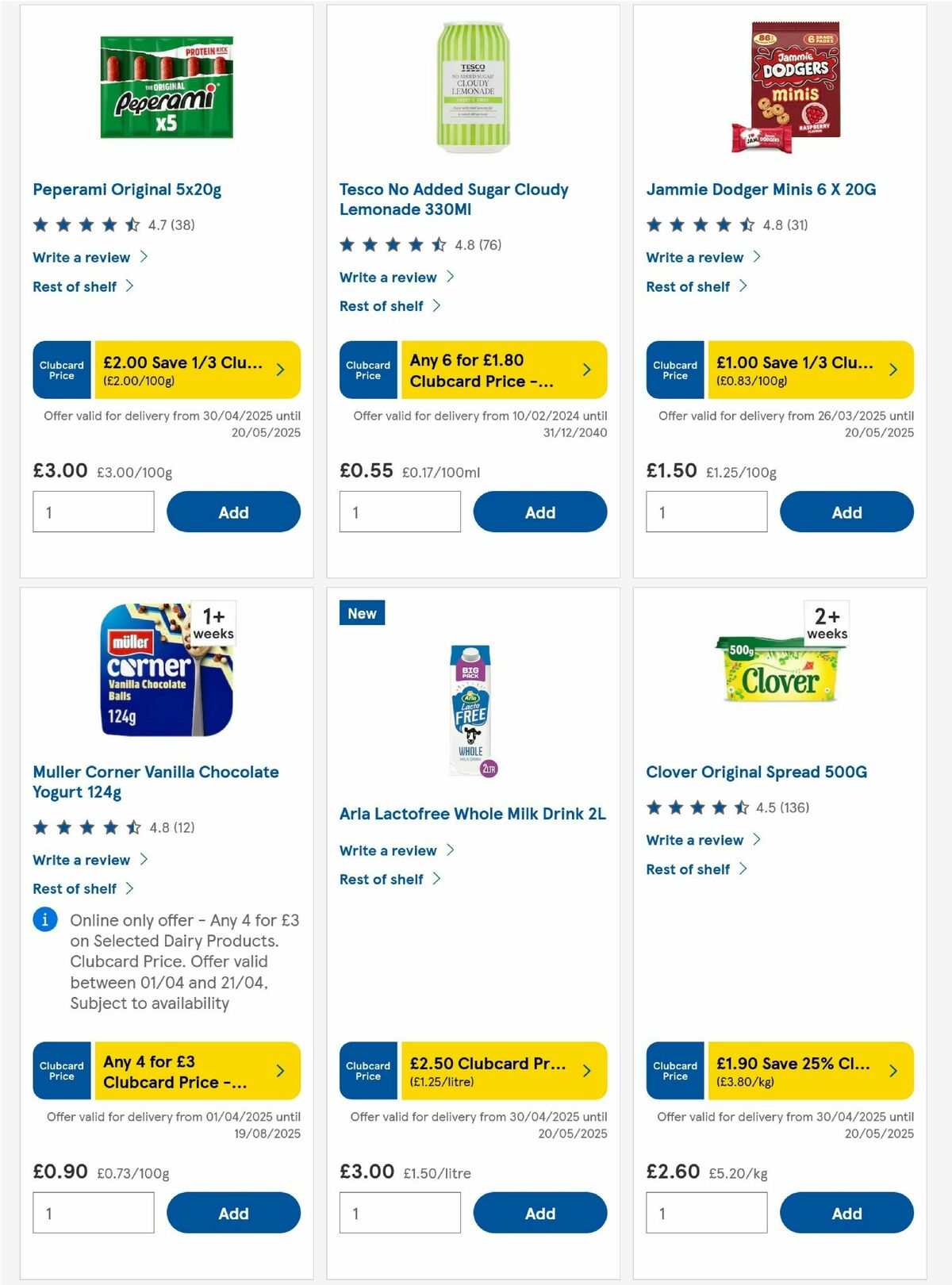 TESCO Offers from 15 May