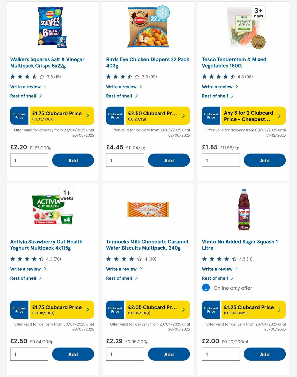 TESCO Offers from 15 May