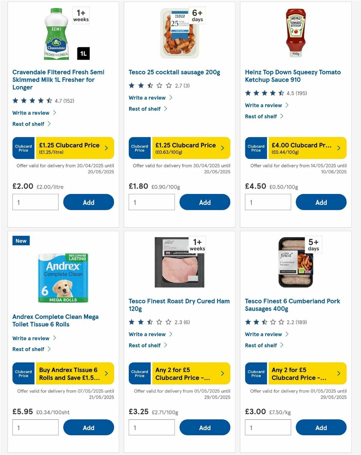 TESCO Offers from 15 May