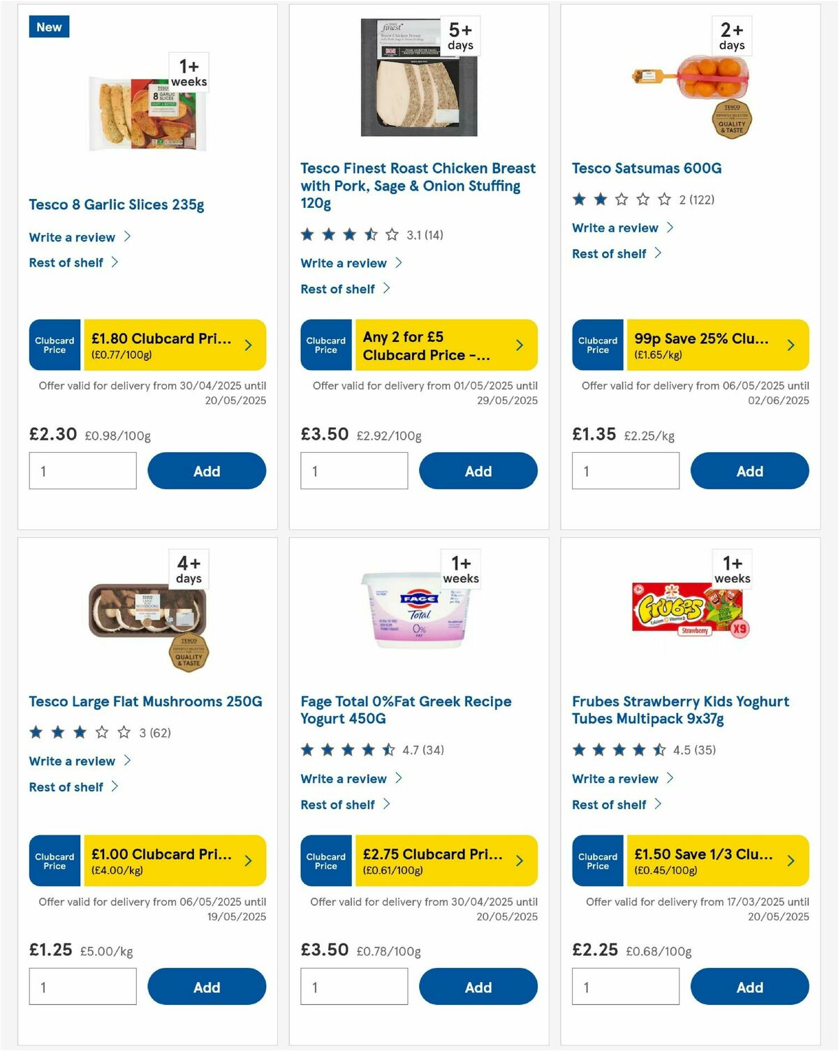TESCO Offers from 15 May