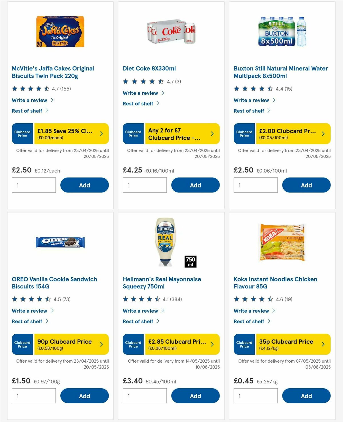 TESCO Offers from 15 May