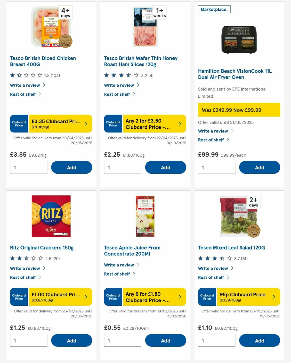 TESCO Offers from 15 May