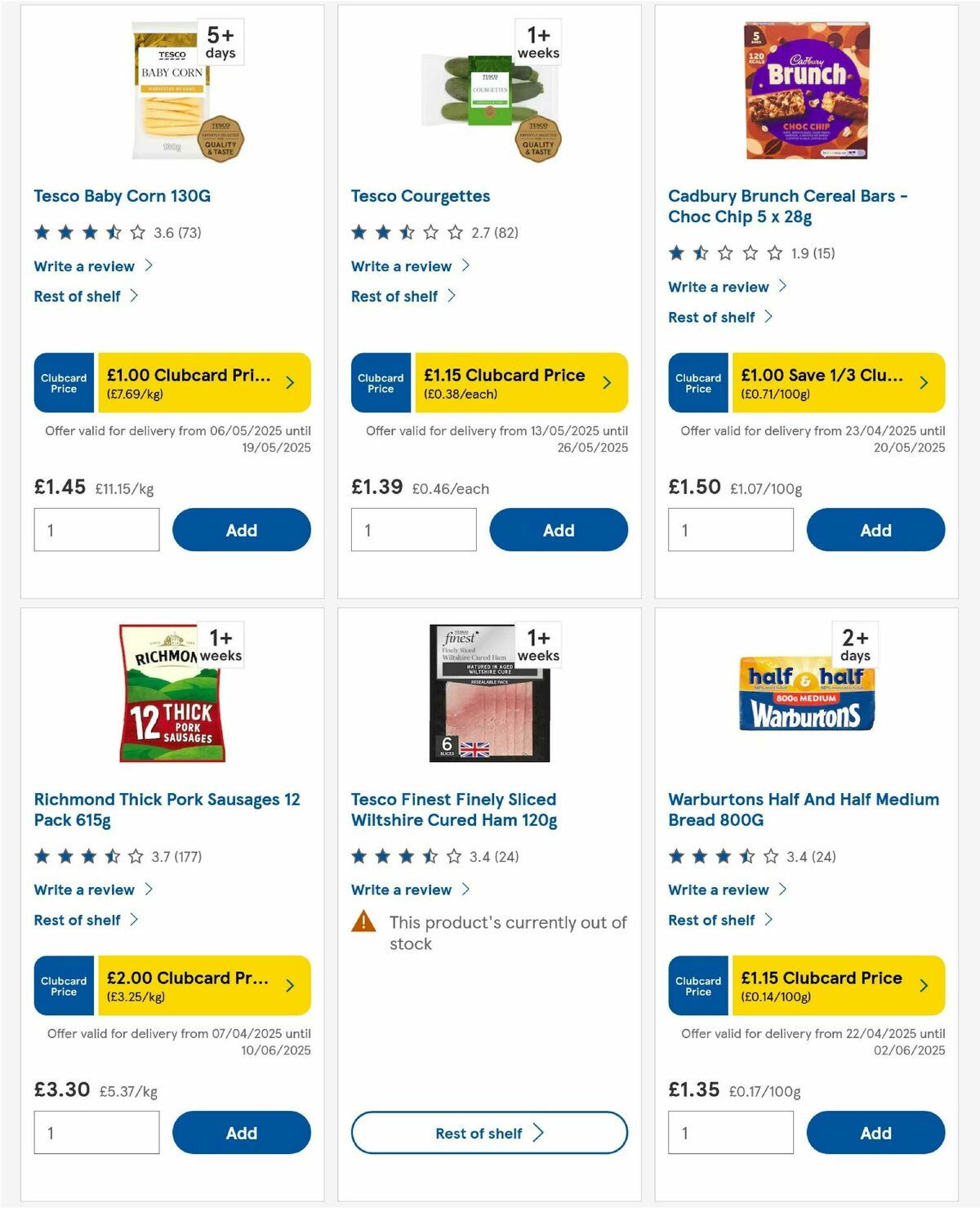 TESCO Offers from 15 May