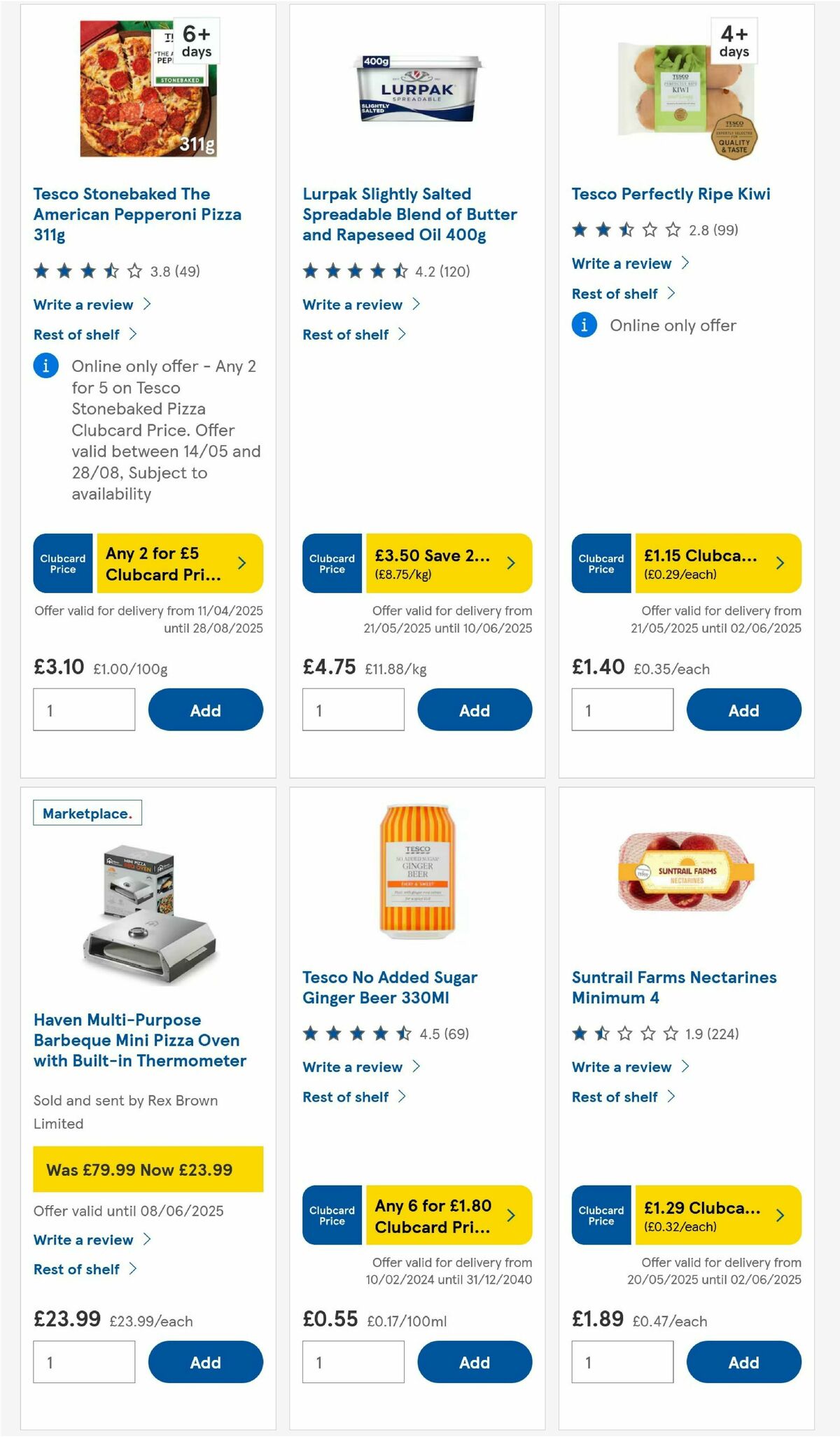 TESCO Offers from 29 May