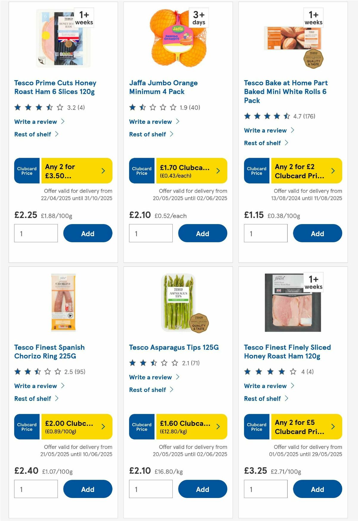 TESCO Offers from 29 May