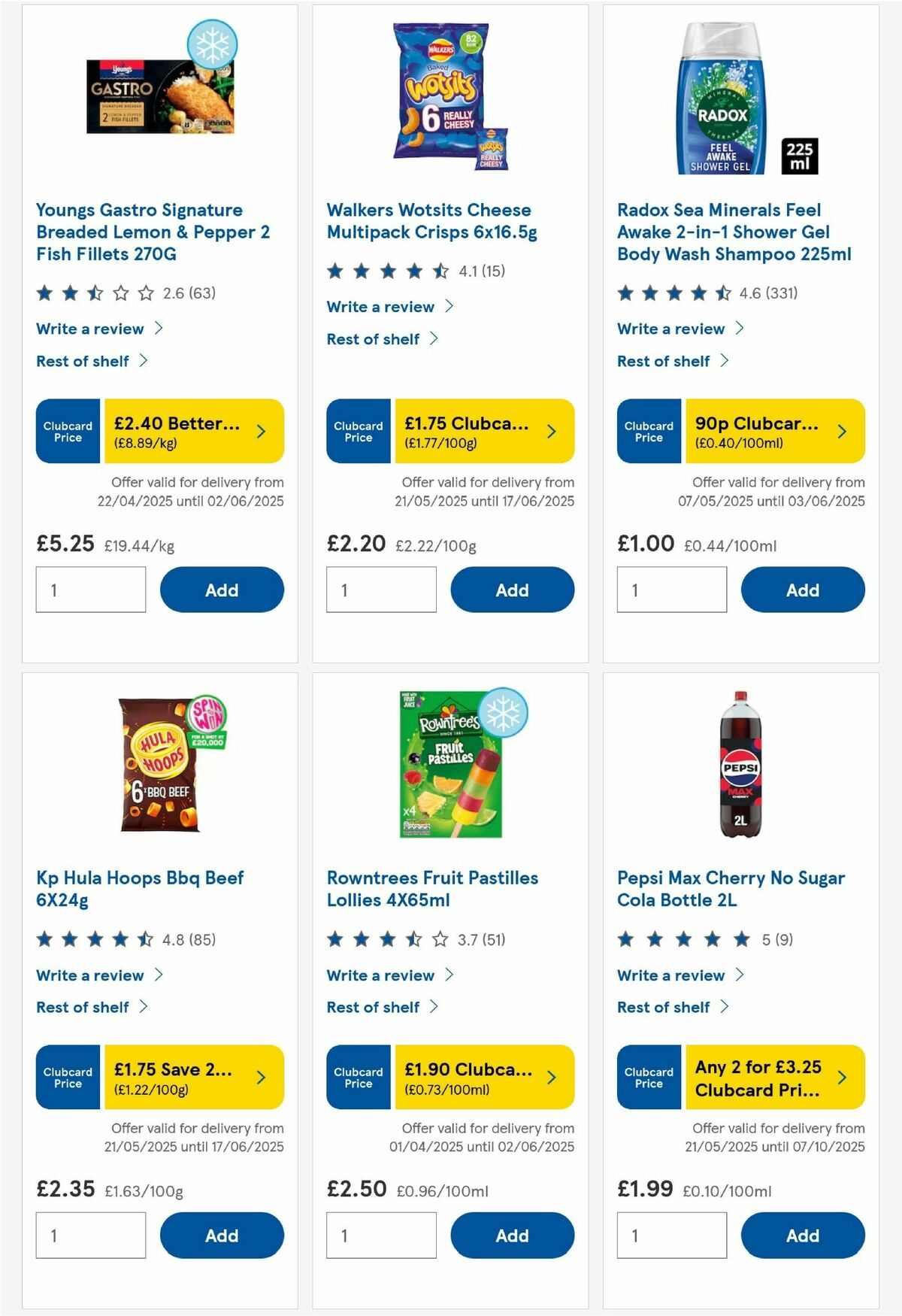 TESCO Offers from 29 May