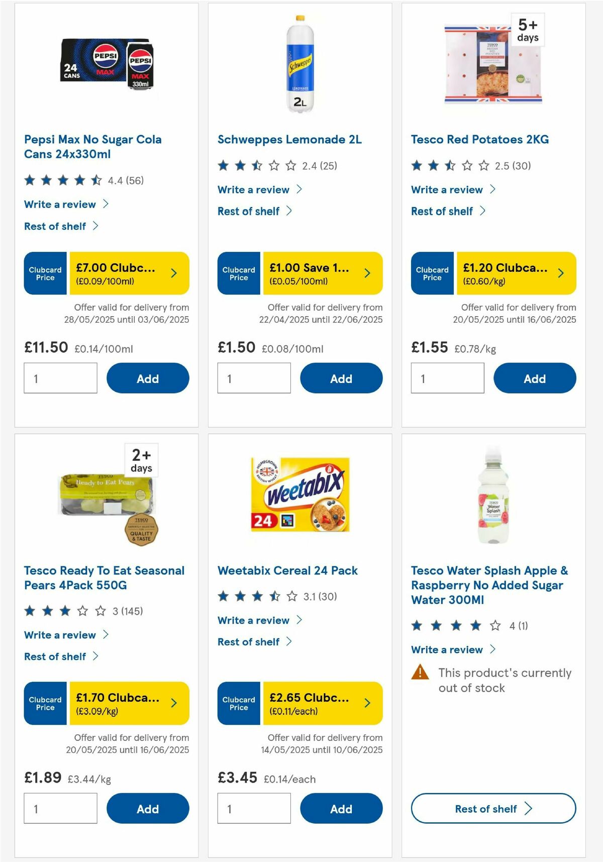 TESCO Offers from 29 May