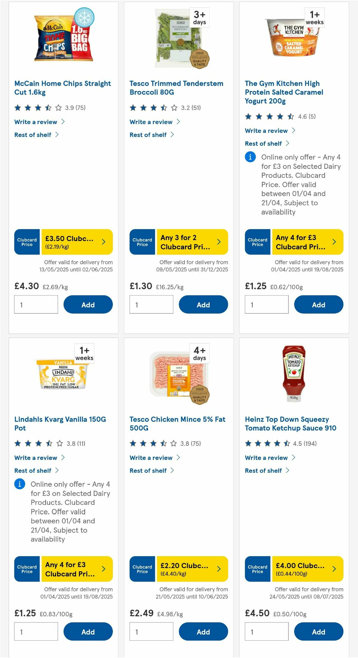 TESCO Offers from 29 May